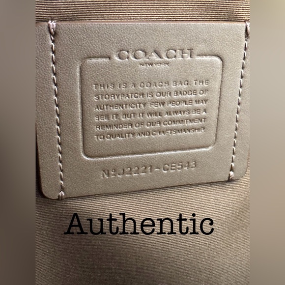 COACH TRACK COLORBLOCK SIGNATURE KHAKI CANVAS RED LEATHER LOGO STAMP BACKPACK - Picture 9 of 13